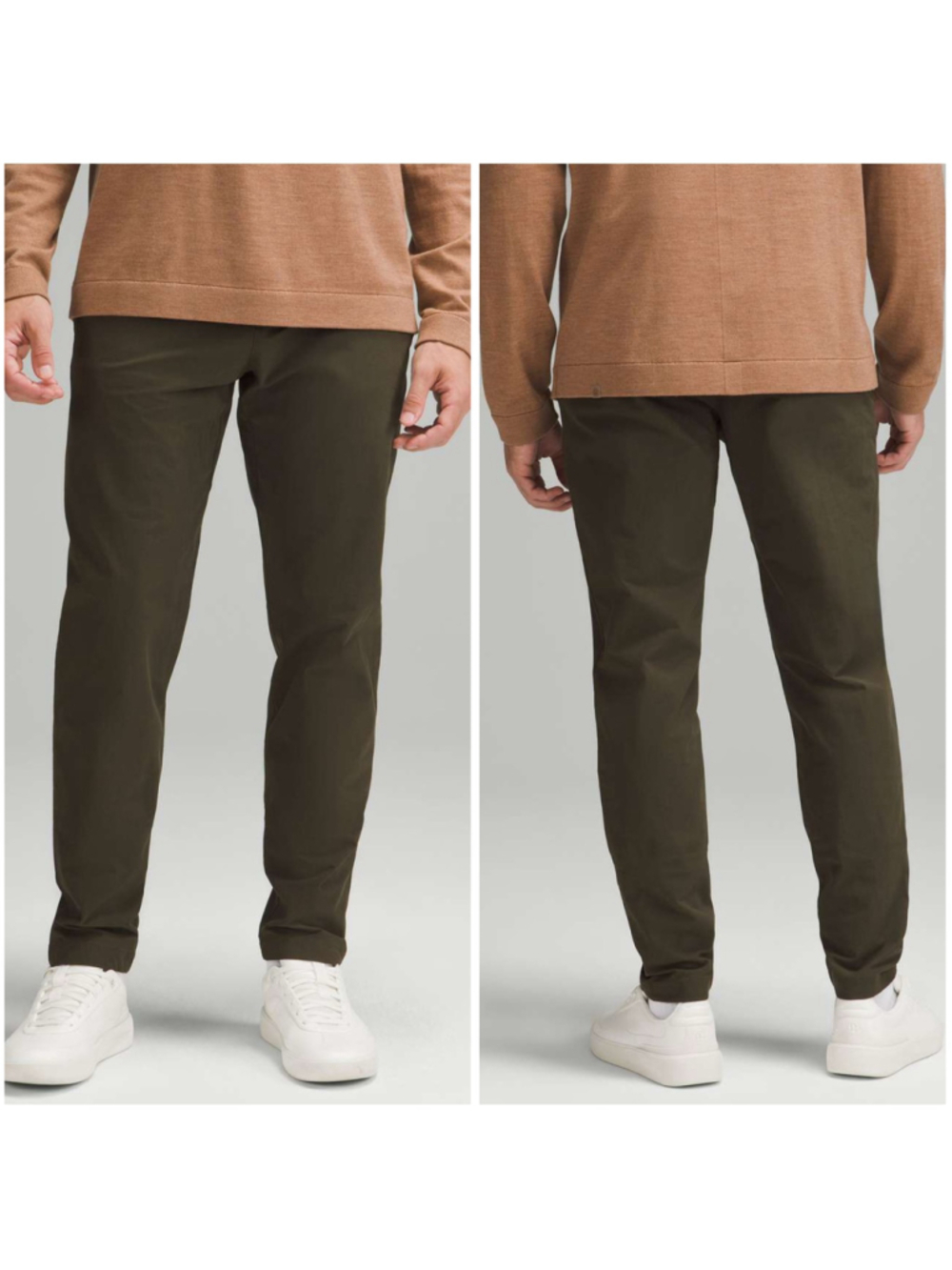 Lululemon ABC Slim-Fit Trouser Size 36 Stretch Cotton VersaTwill Olive M5AXAS